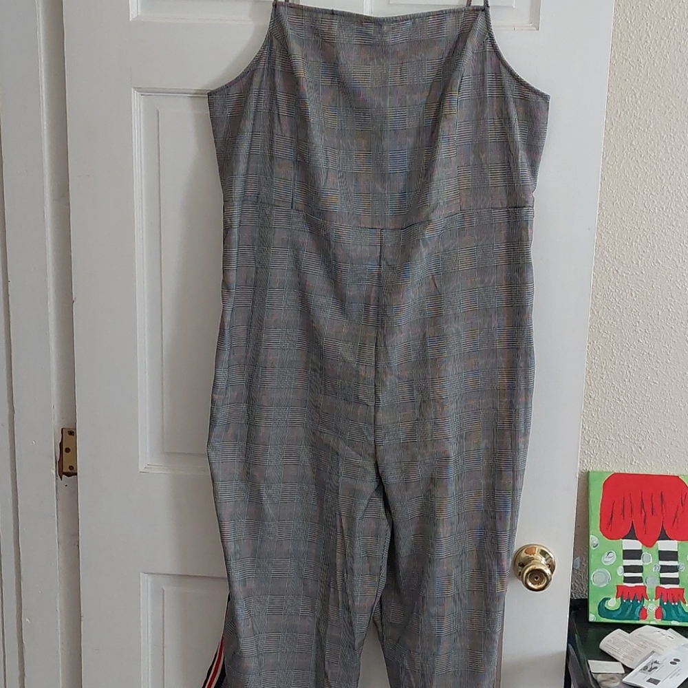 Jumpsuit, 3x, red white black